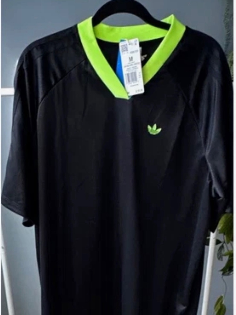 adidas Adicolor Soccer Jacquard Oversize Dress Black Green KB8152 NWT